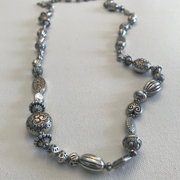 Beaded Necklace Earrings Swirl Designs Handmade - Picture 5 of 7